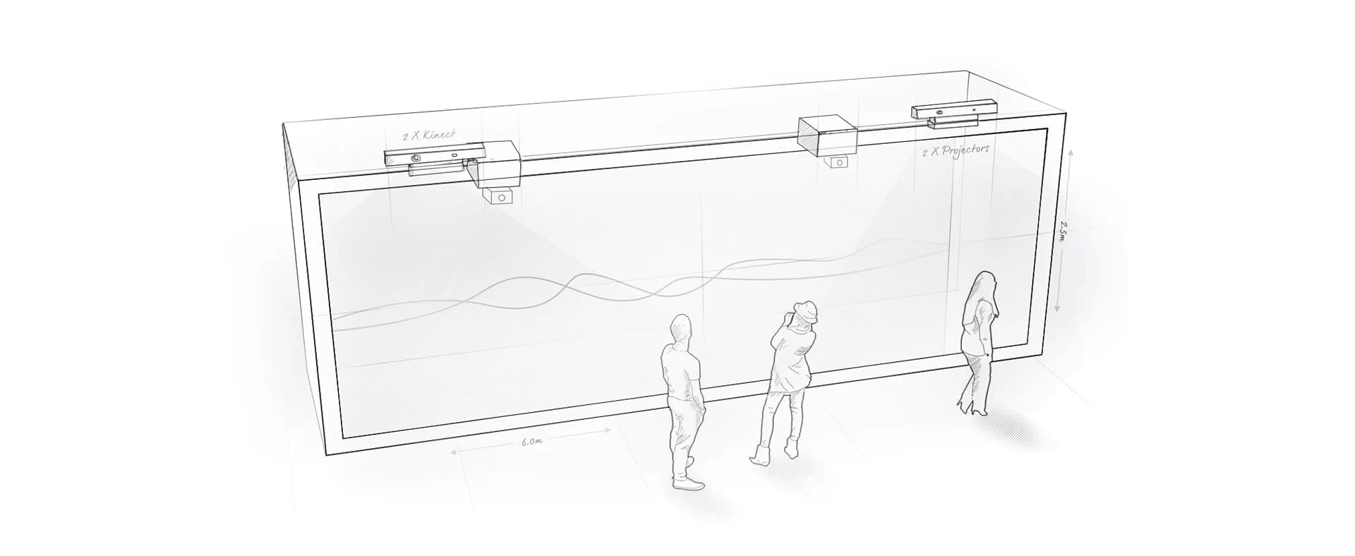 Platzhalterfoto: Das P&G Foyer mit der 15 m² Infowall aus Besucherperspektive, die als Eyecatcher und Begrüßungsfläche fungiert.