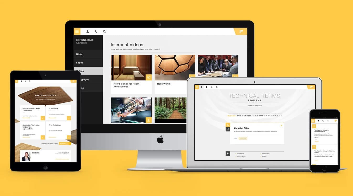 Platzhalter: Tablet‑gestützte Beratung auf einer Messe, Nutzer interagiert mit der Moving‑Surface Oberfläche.