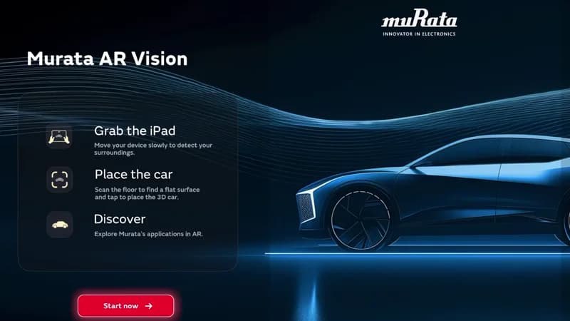 Immersive AR Experience – macht Muratas Technologien im Fahrzeug sichtbar.