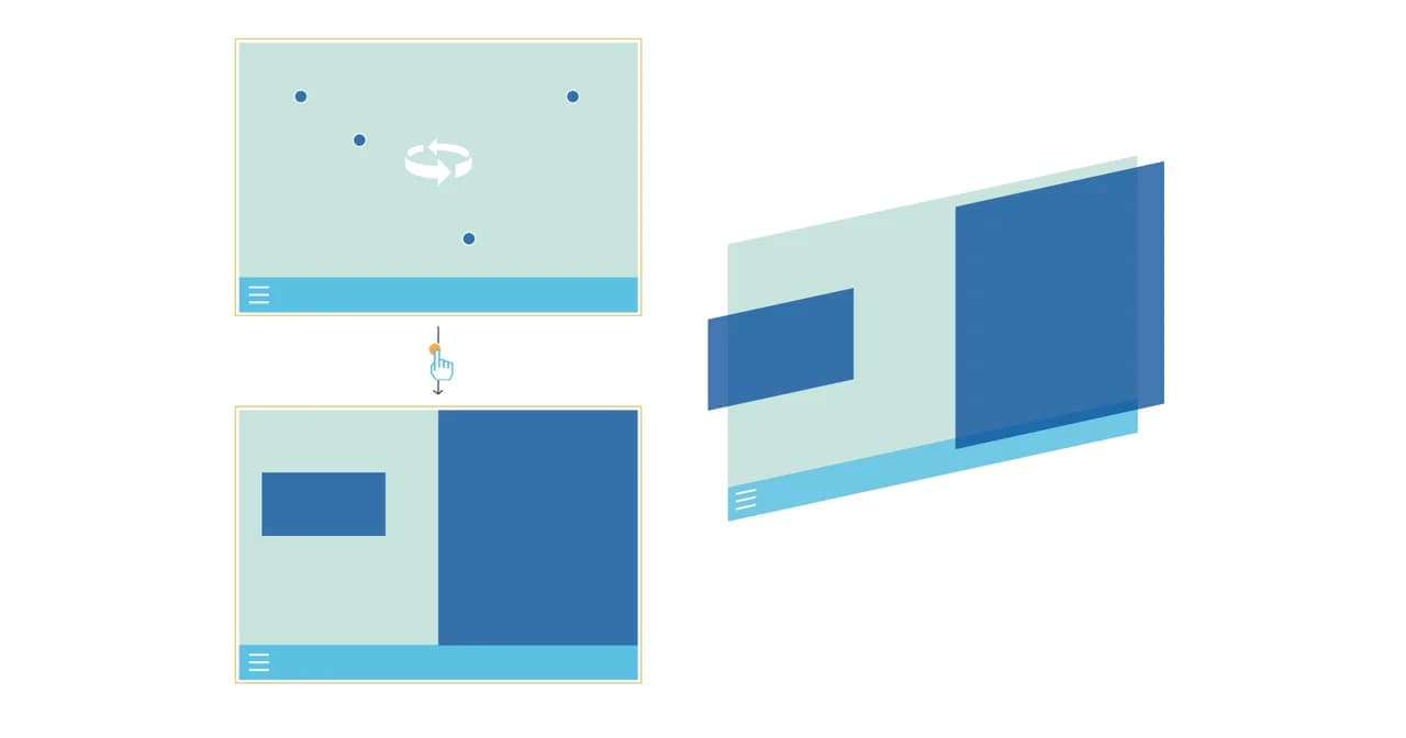 Placeholder: Detailaufnahme von UI‑Microanimations, weichen Formen und eleganten Linien des neuen Designs.