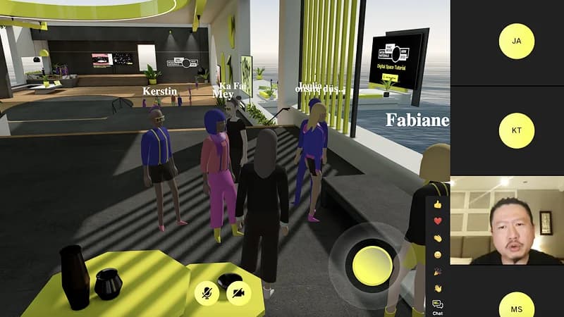 Avatare-Auswahl und Audioland-Szene (Platzhalter)