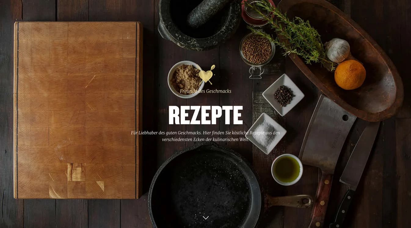 Platzhalter: Collage aus Markenlogos, Produktfotos und Food‑Still‑Lifes in warmer, appetitlicher Farbwelt.